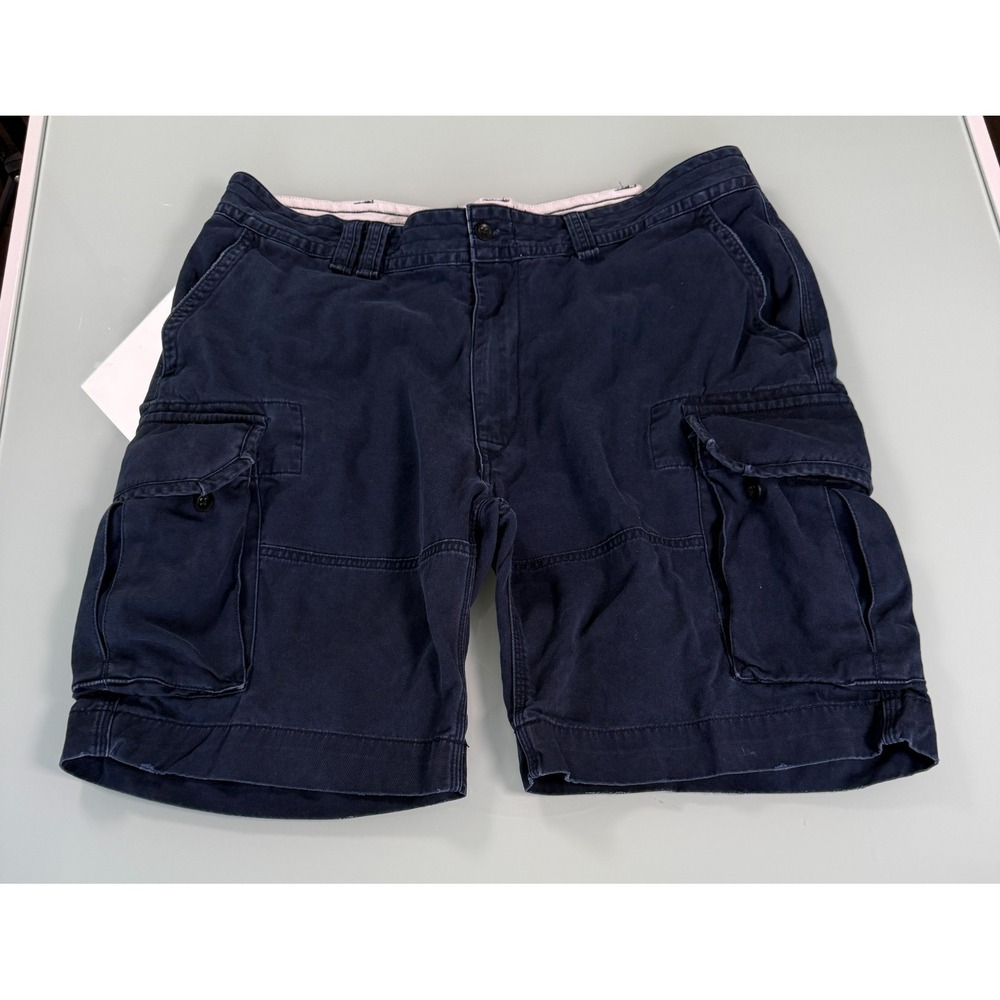 Polo Ralph Lauren Classic Cargo Chino Shorts Men's 42x10 Navy Flat Front Preppy